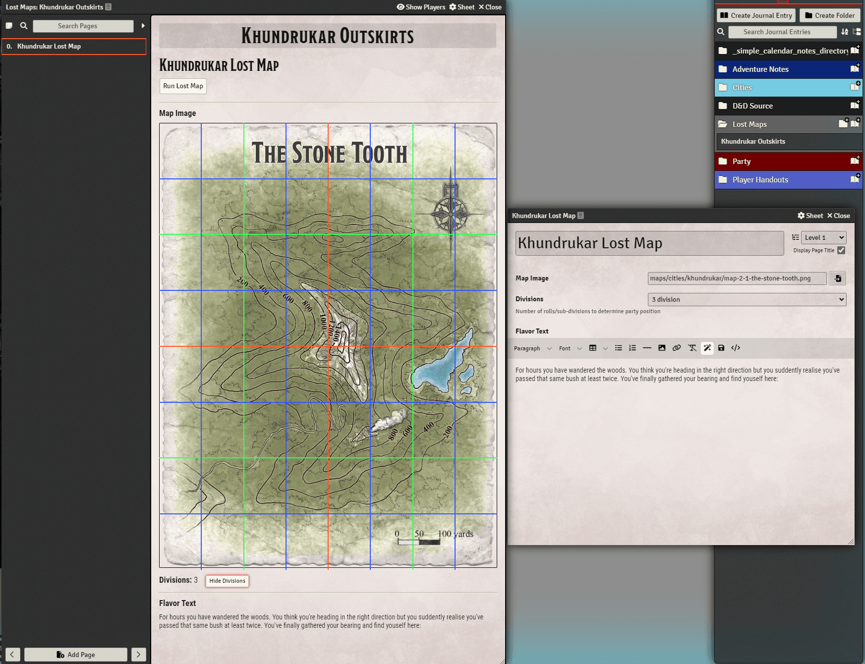 Foundry VTT modules - Lost Map Configuration