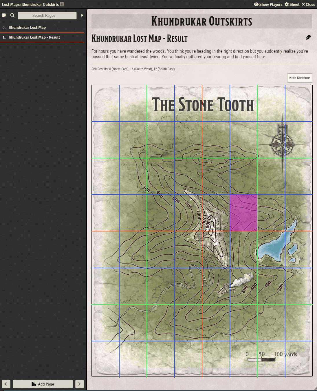 Foundry VTT modules - Lost Map Result