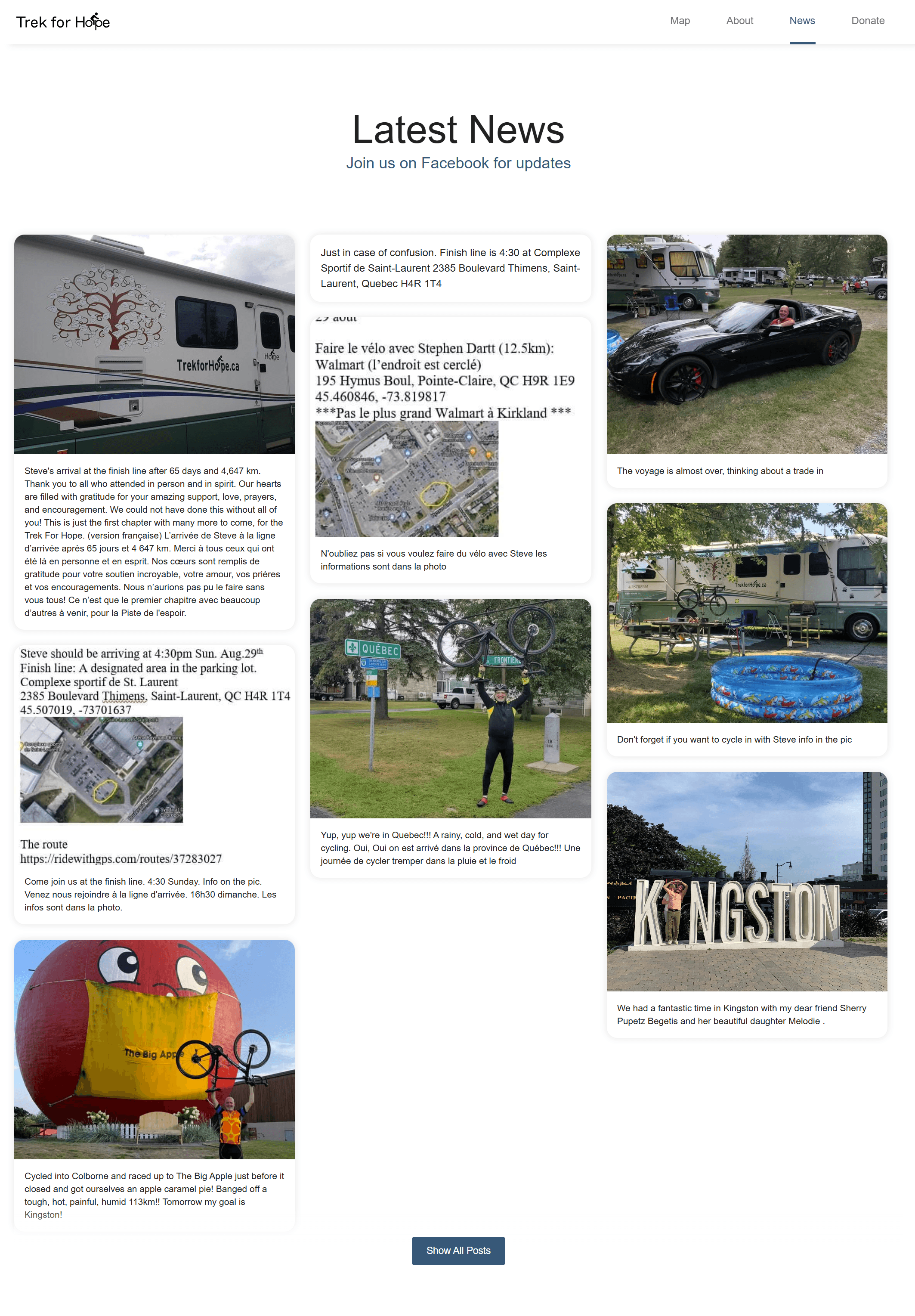 Trek For Hope - Trek For Hope News